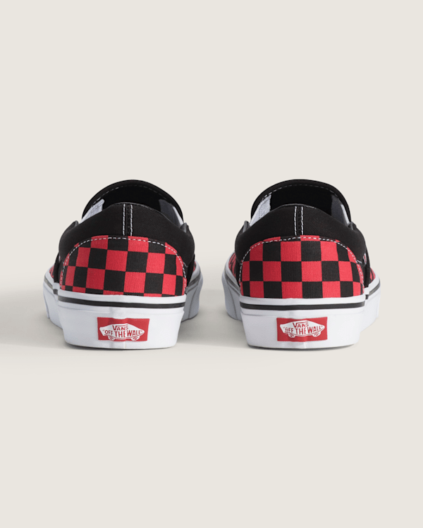 Classic Slip-On Checkerboard Shoe in Checkerboard Crimson Haze Red