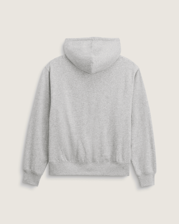 Stretch Logo Zip Hoodie in Cement Heather Grey | Vans