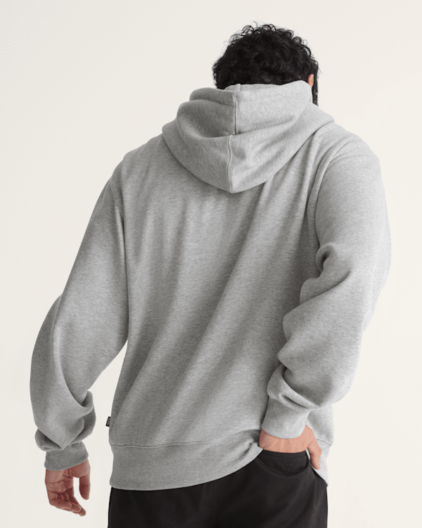 Stretch Logo Pullover Hoodie in Cement Heather Grey | Vans