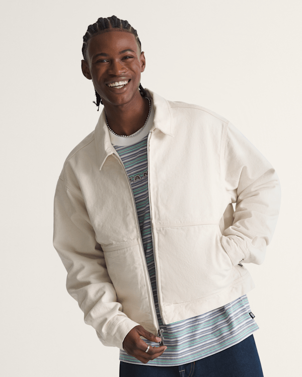 Premium Denim Station Jacket in Natural Seed Beige | Vans