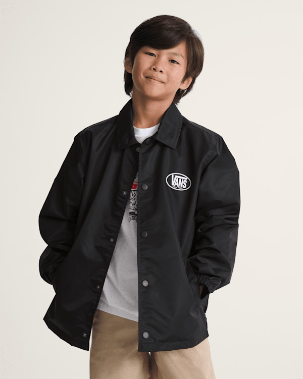 Kids Torrey Coaches Jacket in Black | Vans