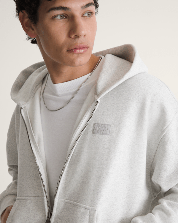 Premium Zip Hoodie in Ash Heather Grey | Vans
