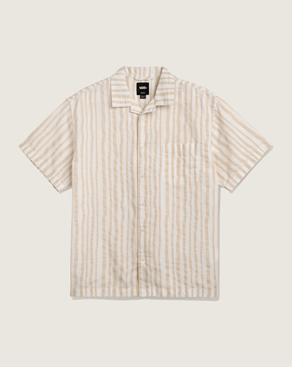 Newland Stripe Shirt in Crème Brulee Beige | Vans