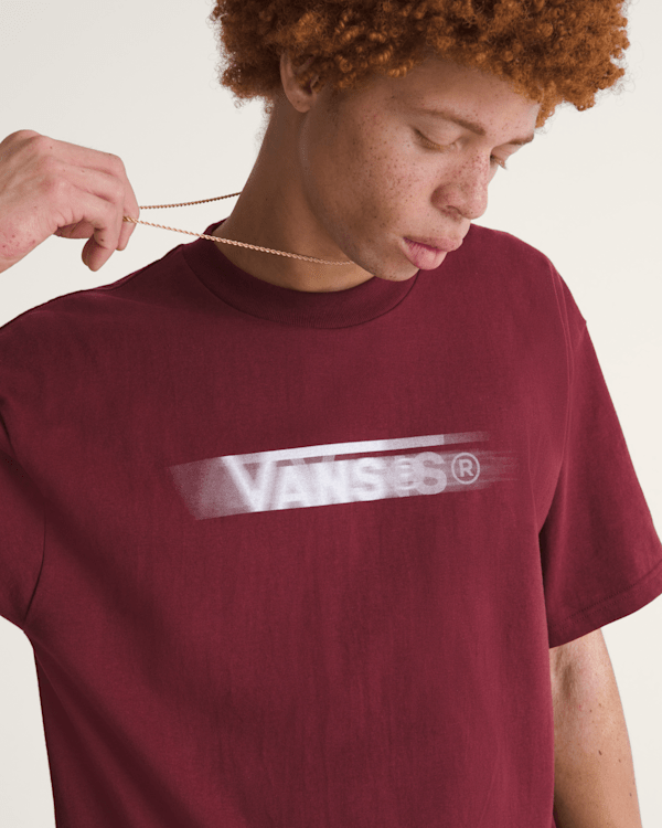 Blur Drop T-Shirt in Bordeaux | Vans