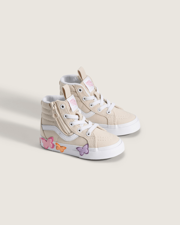 Toddler Sk8-Hi Side Zip Shoe en Beige | Vans CA