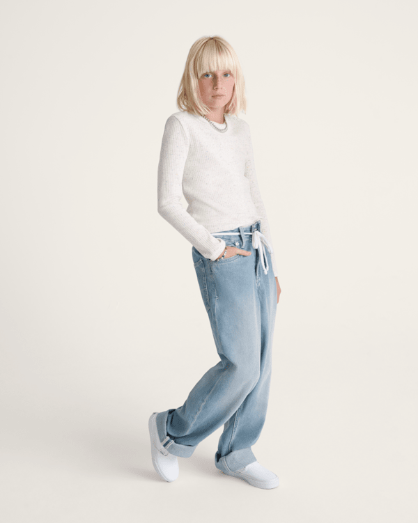 Kids Teri Confetti Rib Long Sleeve Shirt