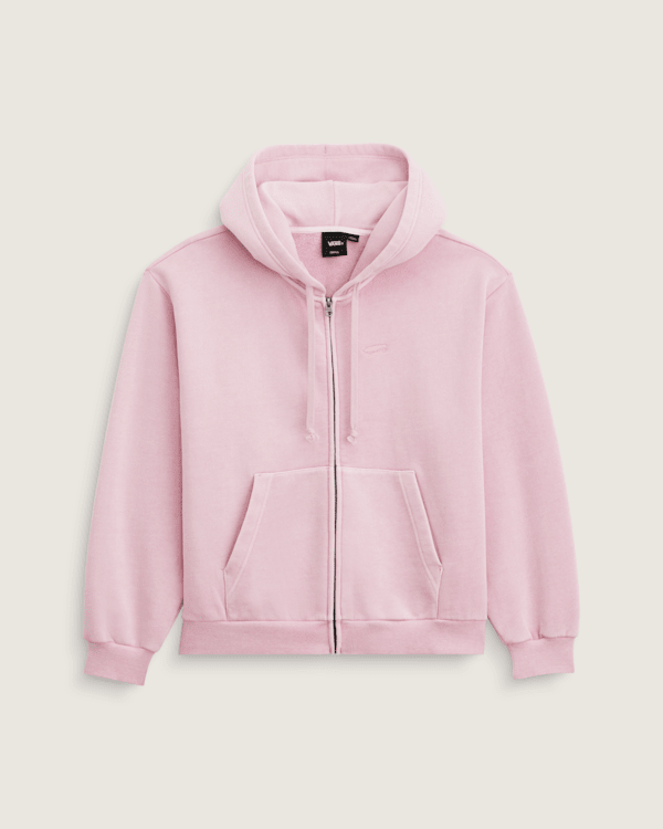 Salton Washed Full Zip Hoodie in CORAL BLUSH | Vans