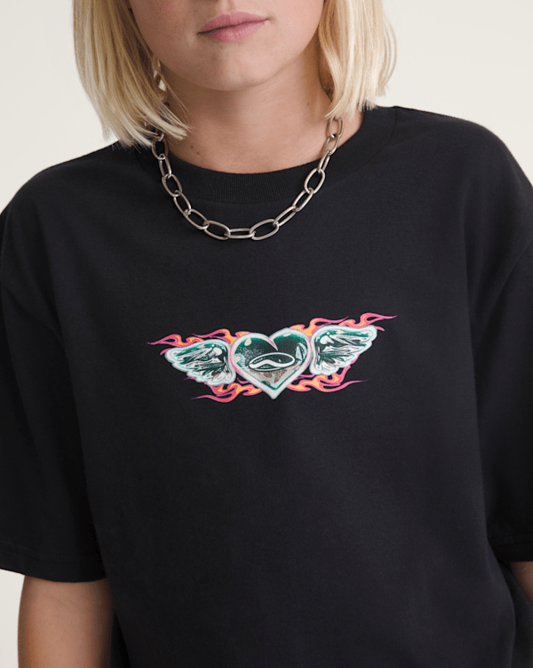 Kids Chrome Heart T-Shirt in Black | Vans
