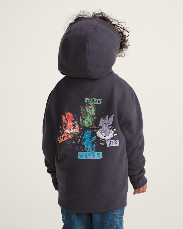 Little Kids Dragon Elements Pullover Sweatshirt