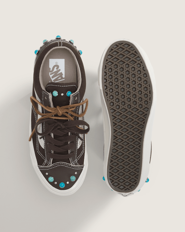 Vans Premium Old Skool 36 Brown | Gem-Embellished Suede