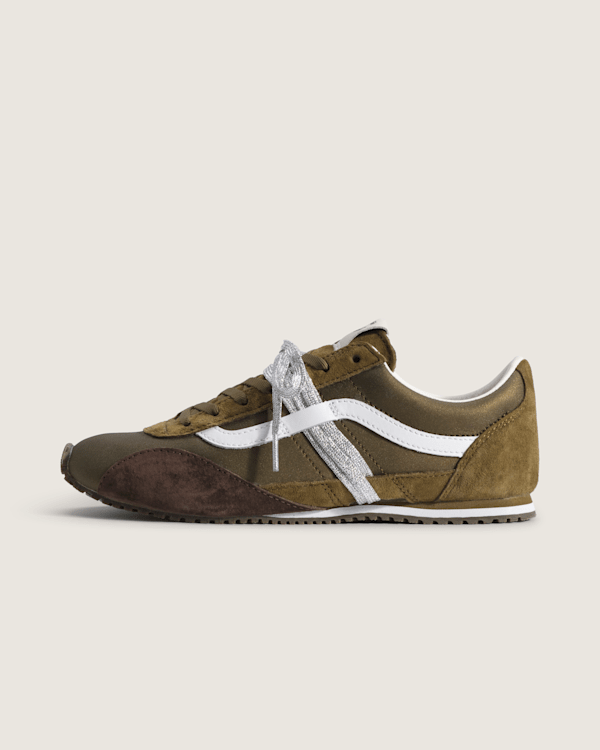 Vans Premium Super Lowpro Trainer Shoes (Olive Green)