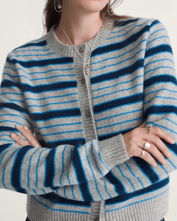 Premium Dolly Stripe Cardigan Sweater
