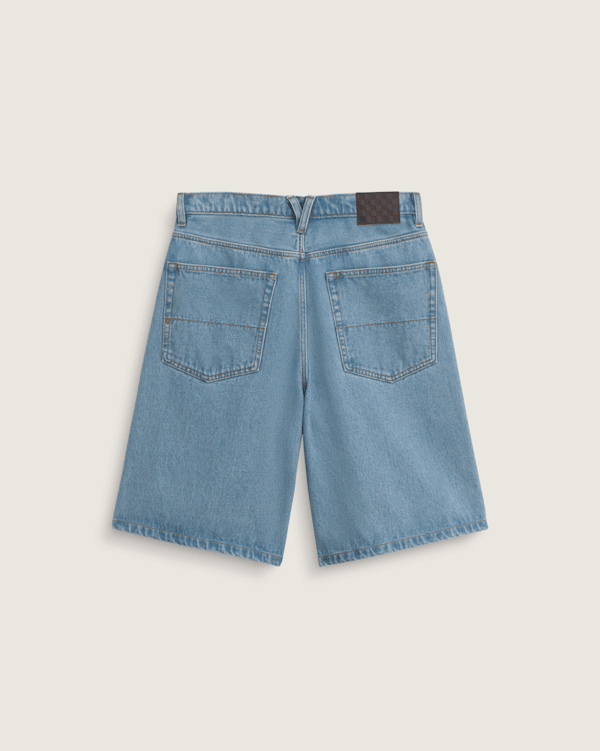Check-5 Baggy Denim Shorts in Stonewash Blue | Vans