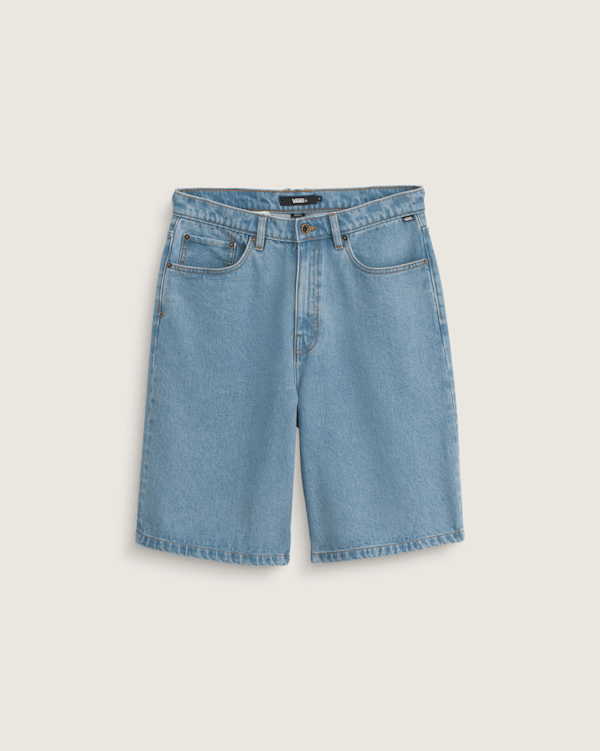 Check-5 Baggy Denim Shorts in Stonewash Blue | Vans