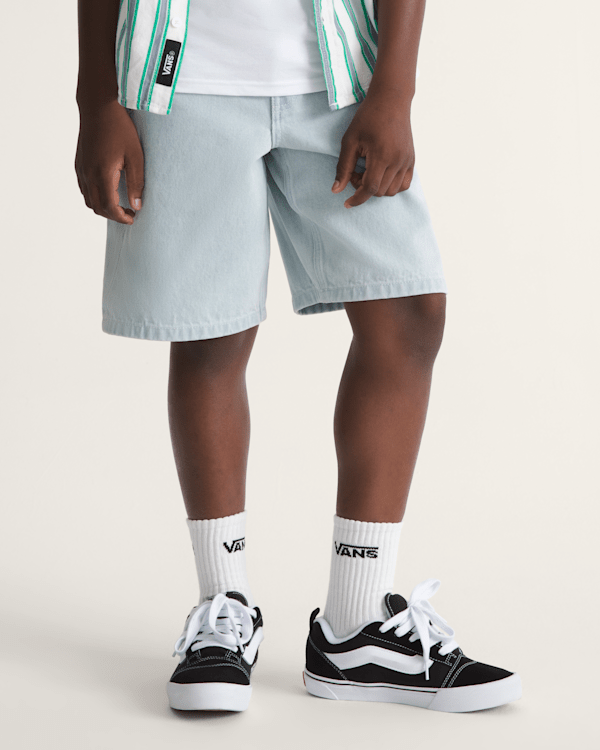 Kids Check-5 Baggy Denim Shorts