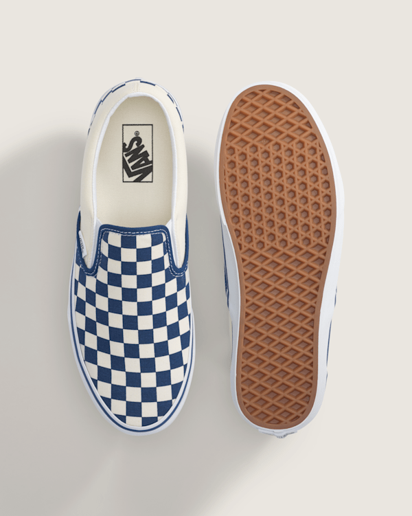 Vans Classic Slip-On Mens Heritage Blue White Canvas Skate Shoes VN000EYEBWW‎ VANS CLASSIC SLIP-ON MEN main image 2