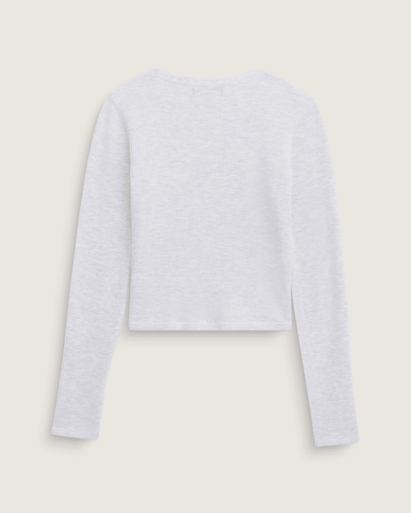Waffle Long Sleeve Shirt in Heather White | Vans