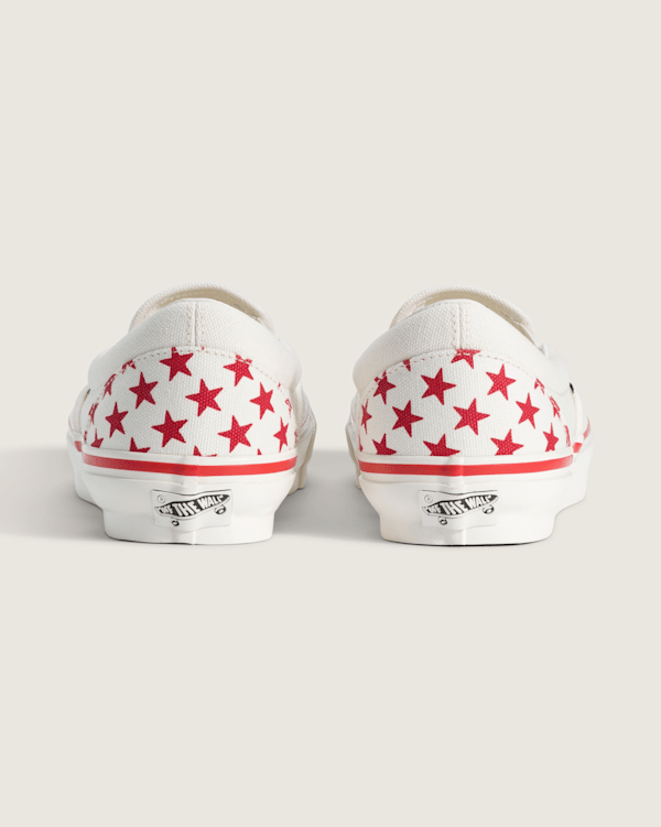 Premium Classic Slip-On Shoe in Racing Red / Marshmallow White | Vans