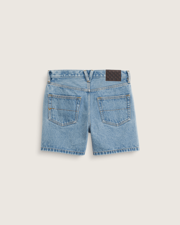 Check-5 Mid Rise Shorts in Stonewash Blue | Vans