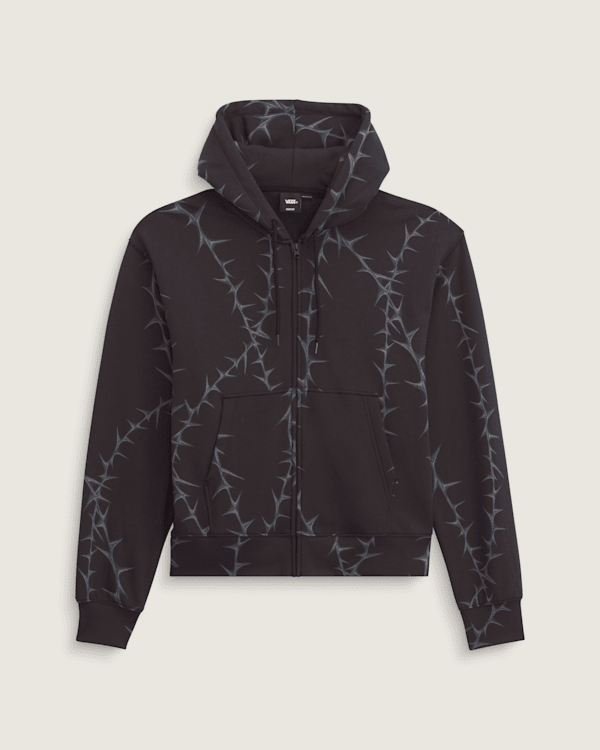 Prickler Patch Zip Hoodie in Black | Vans