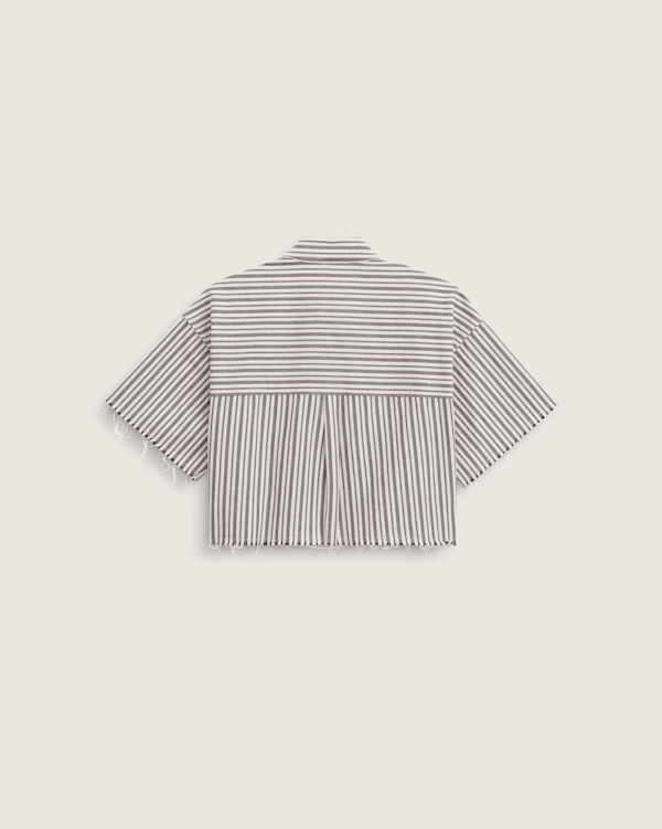 Crop Shirt in Black-White | Vans