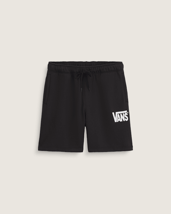 Stretch Logo Fleece Shorts in Black | Vans