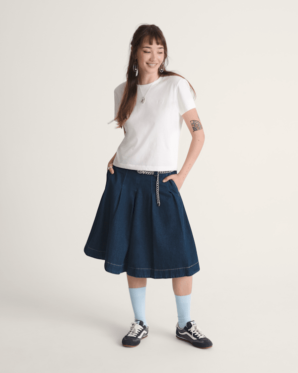 Authentic Chino Denim Skirt