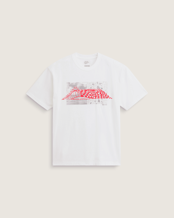 Wave Check T-Shirt in White | Vans