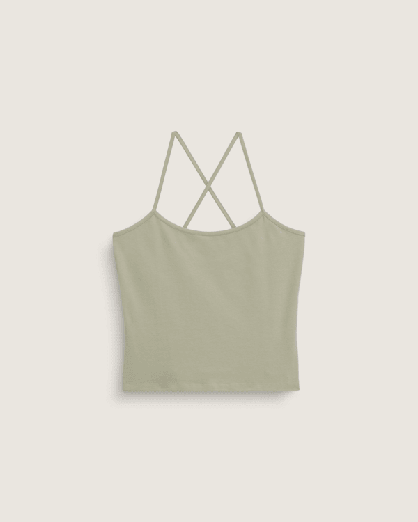 Cross Back Tank Top in Soft Sage Green | Vans