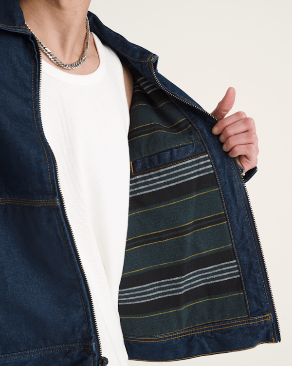 Premium Denim Station Jacket in Dark Indigo Blue | Vans