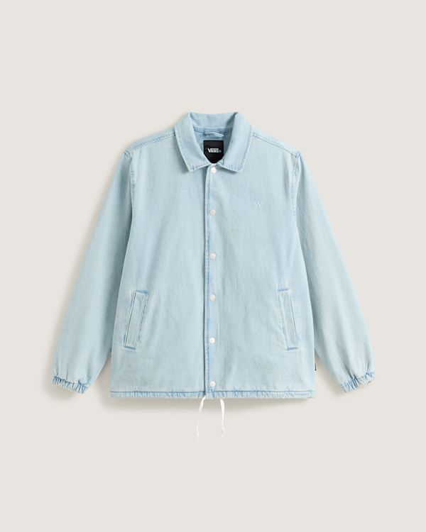 Premium Denim Torrey Coaches Jacket in Light Stonewash Blue | Vans