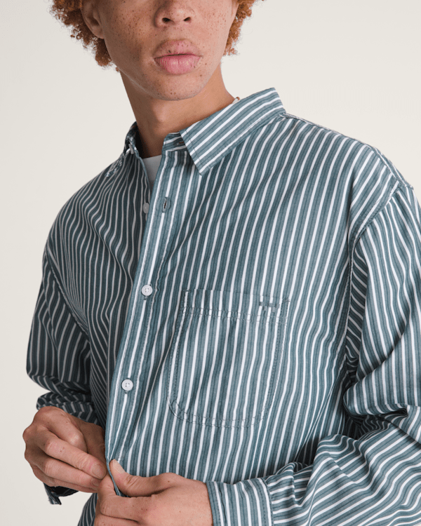 Premium Dobby Stripe Long Sleeve Shirt