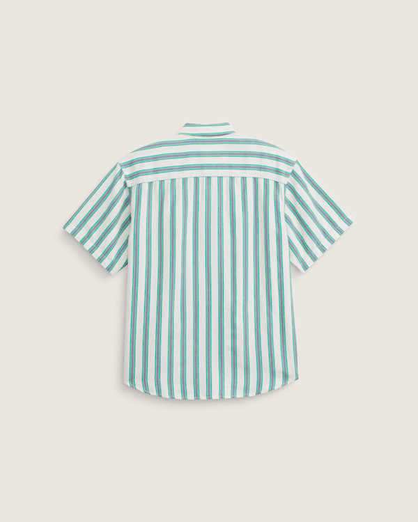 Lawson Stripe Shirt in White / Vivid Verdant Green | Vans
