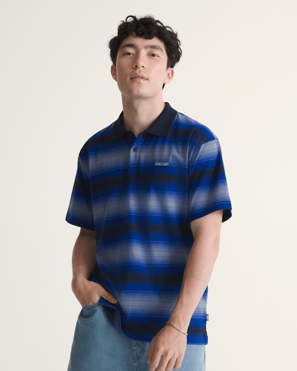 Molino Shadow Stripe Polo Shirt