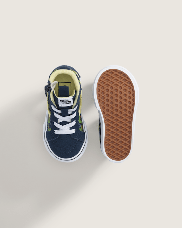 Toddler Sk8-Hi Side Zip Shoe in Glow-in-the-Dark Navy Blue