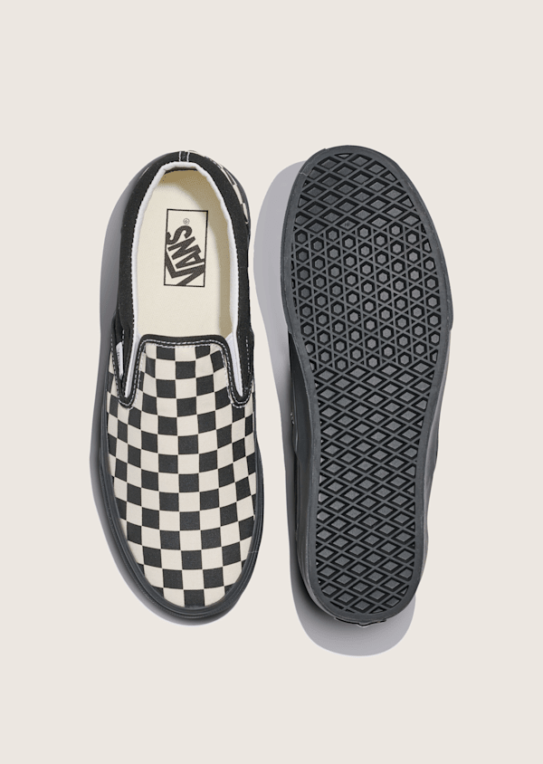 Classic Slip-On Checkerboard Shoe in Checkerboard White / Black | Vans