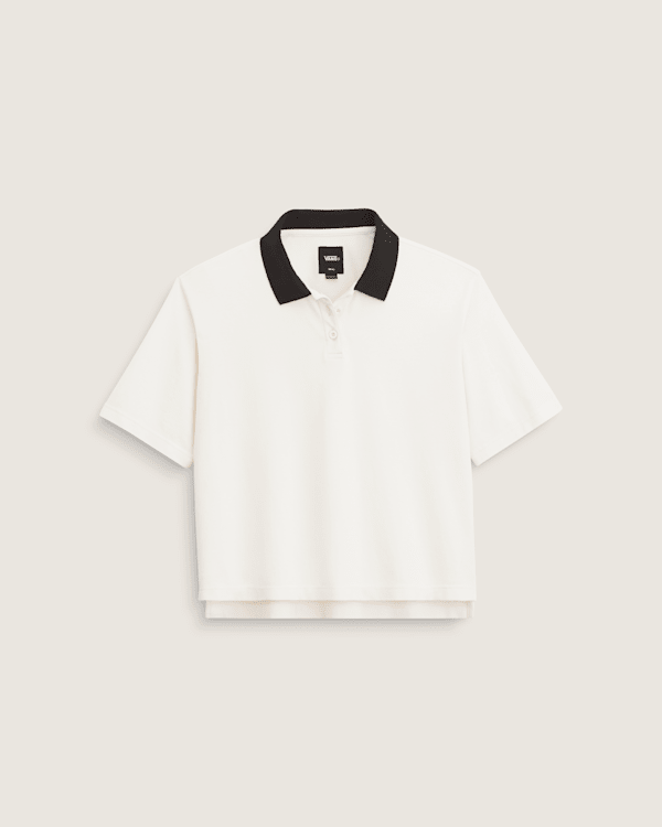 Swing Knit Polo Shirt in Marshmallow White | Vans display picture 1