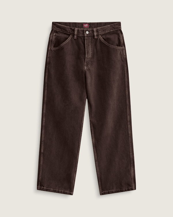 Skate Check-5 Loose Denim Pants en After Dark Brown | Vans CA