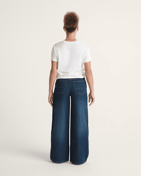 Check-5 Low Rise Baggy Pants in Dark Rinse Blue | Vans
