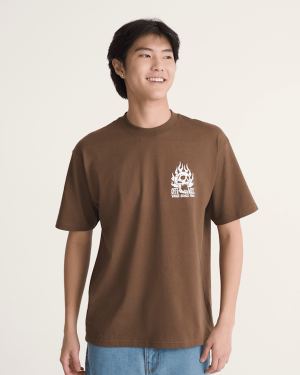 Off The Wall Fever T-Shirt in Vintage Cocoa Brown | Vans
