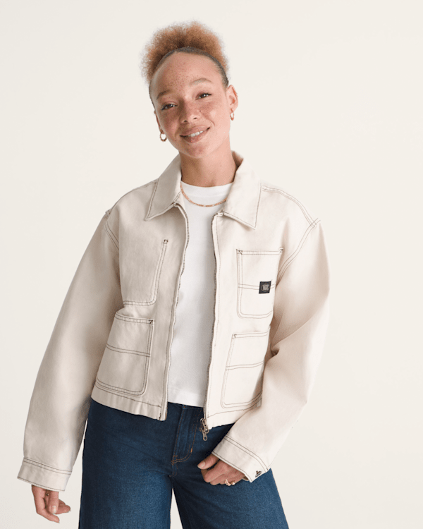 Emily Boxy Work Wear Jacket in Natural Seed | Vans