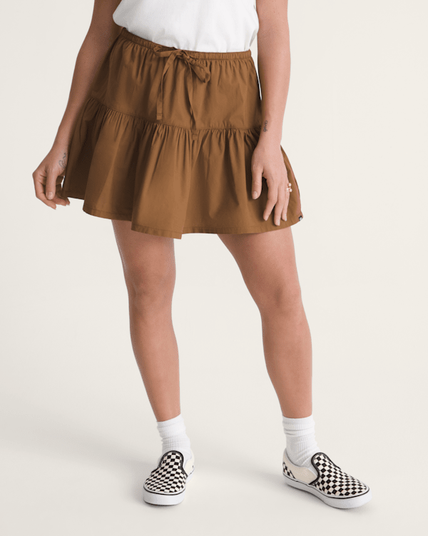 Francesca Mini Skirt in Dachshund Brown | Vans