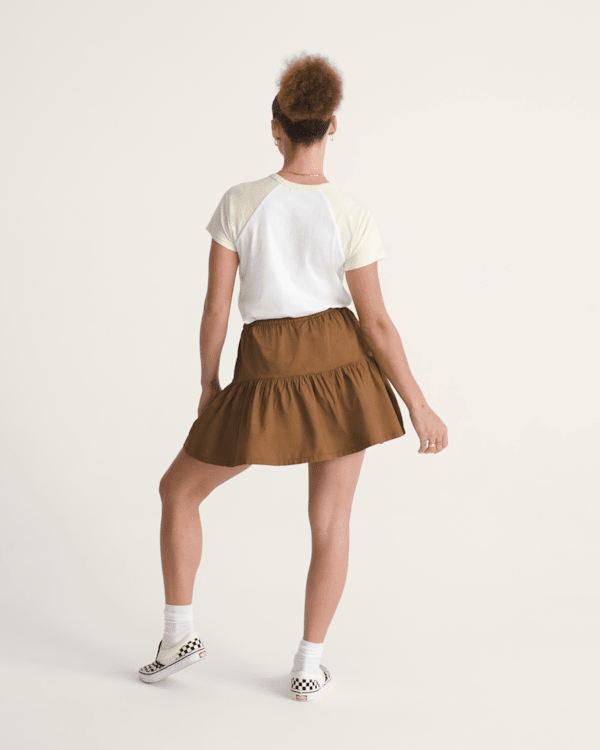 Francesca Mini Skirt in Dachshund Brown | Vans