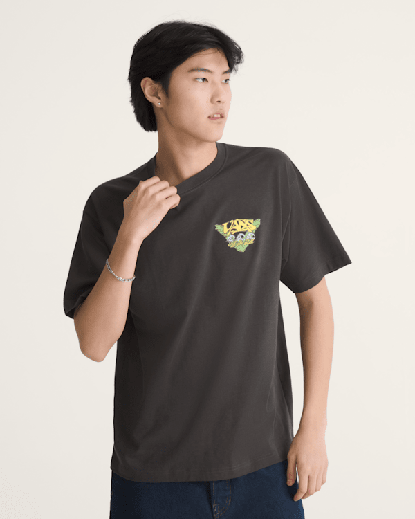 Triple Wave Surf Club T-Shirt in Faded Black | Vans