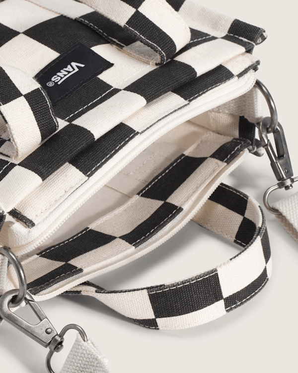 Lil Pergs Checkerboard Tote Bag in Antique White / Black | Vans