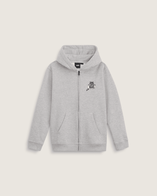 Kids Dumpster Raccoon Zip Hoodie in Cement Heather Grey | Vans