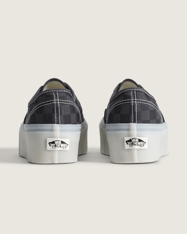 Authentic Checkerboard Platform Shoe in Checkerboard Charcoal