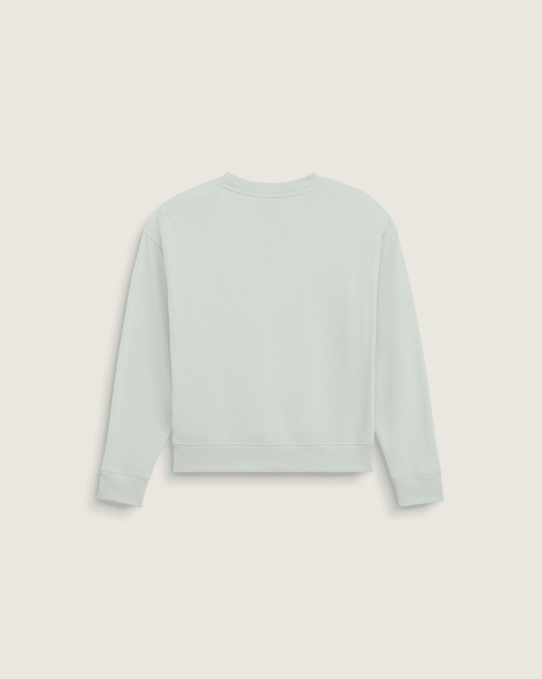 Kids Script Logo Oversized Crew Sweatshirt in Dusty Mint Green | Vans