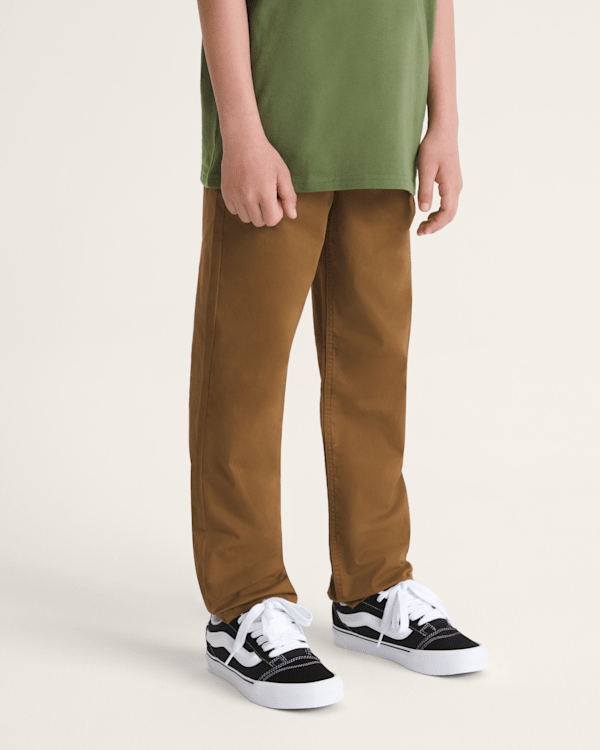 Kids Range Elastic Waist Pants in Dachshund Brown | Vans