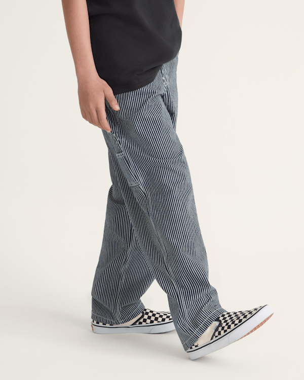 Kids Drill Chore Carpenter Loose Stripe Pants